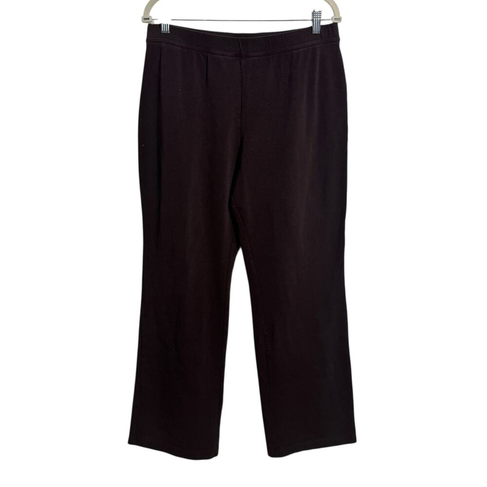 L.L.Bean Cotton Pull On Pants Women L Chocolate Brown‎ Layer Minimal Gorpcore